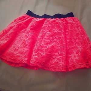Pink floral skirt